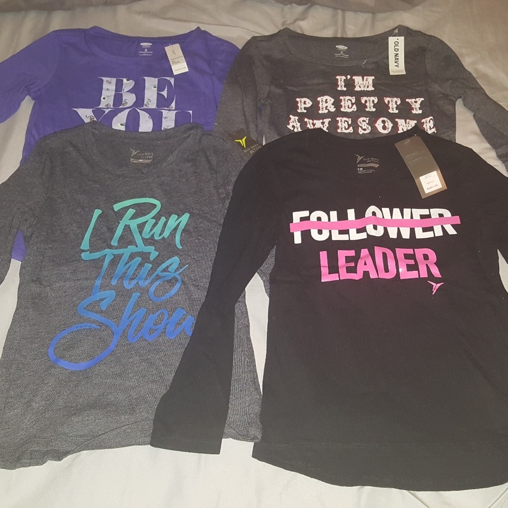 4 Old Navy Long Sleeve Shirts (Girls)
